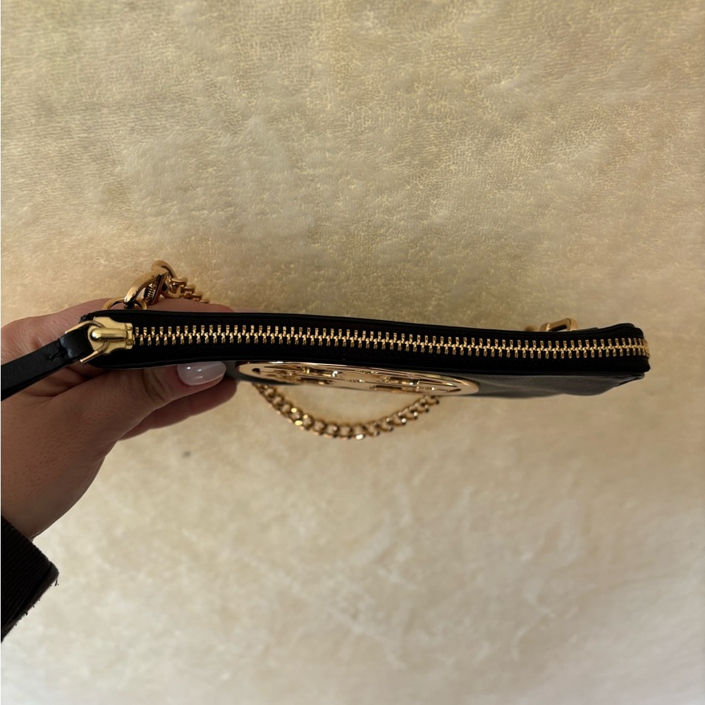 Tory Burch Wristlet with Iconic Gold TB Logo - Picture 10 of 14